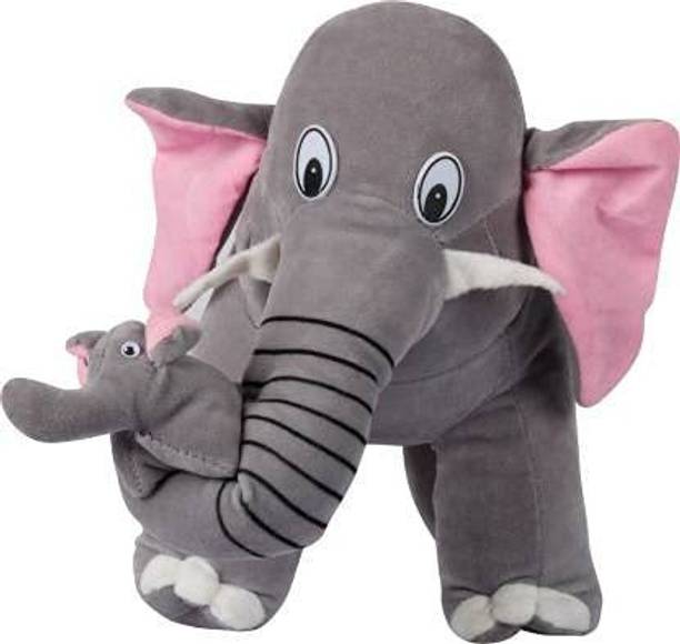 NANAVAR Elegent Elephant with kids  - 45 cm