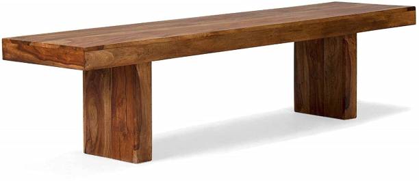 G Fine Furniture Solid Wood 4 Seater Bench For Dining Room | PureWood Bench For Balcony & Outdoor Solid Wood 4 Seater