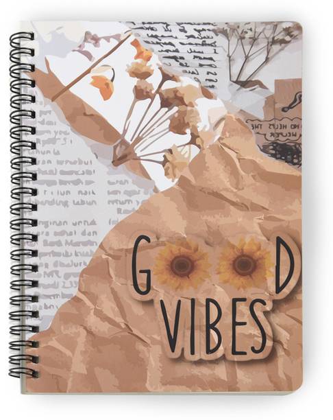Papboo GOOD VIBES , Easy to Carry A5 Journal Dotted 120 Pages