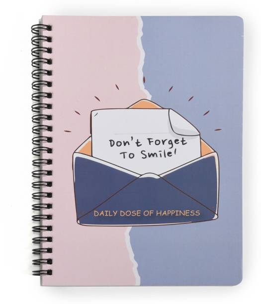 Papboo DON’T FORGET TO SMILE. Easy to Carry A5 Journal Dotted 120 Pages