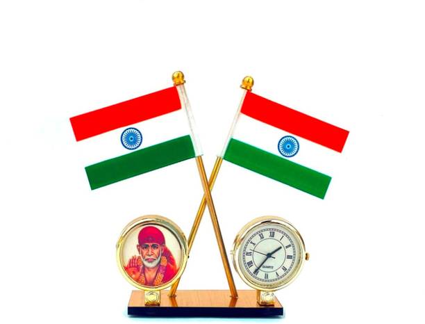 WOLCH Indian Flag Double Sided Wind Car Dashboard Flag