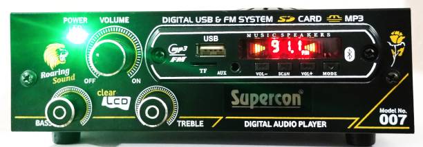 SUPERCON SN-1AC/DC FM Radio Multimedia Speaker with Bluetooth, USB, SD Card, Aux FM Radio (Black) FM Radio