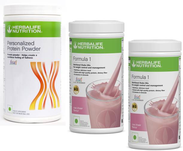 HERBALIFE nutritional shake mix formula 1 rose & kheer 2 peice + protein powder (400g) Combo