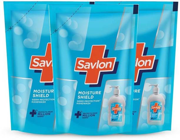 Savlon Moisture Shield Germ Protection Liquid Handwash 175mlx3 refill pouch Hand Wash Pouch