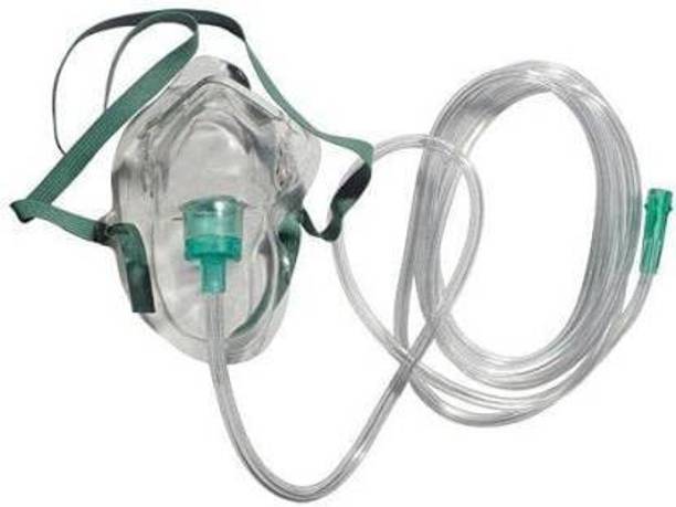 Wellstar Protective Face Mask with NOSE CLIP, CE ISO & GMP Certified Bacterial Filtration ADULT OXYGEN MASK ADULT OXYGEN MASK (Transparent, Free Size, Pack of 10) Non-Washable, Water Resistant