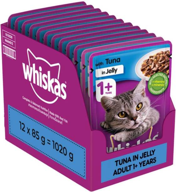 Whiskas (1+ Year) Tuna 1.02 kg (12x0.09 kg) Wet Adult Cat Food