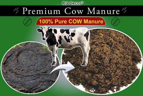 RGDECOR Pure Cow Dung Manure Composted For Plants, Home Gardening, Organic Cow Dung Manure Made From Fresh Cow Dung , Suitable For All Plants Manure
