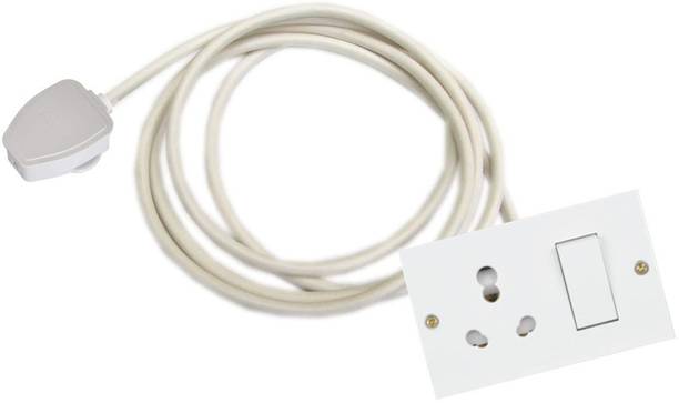 VinKraft 16A Extension Board, Extension wire Heavy Duty for Washing Machine, Geyser (upto 2000 Watt) , AC, Fridge, Microwave, TV Etc with 1.5 Sqmm 3 Core pure Copper Wire 1  Socket Extension Boards