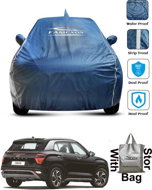 FAMEXON Car Cover For Hyundai Creta (With Mirror Pockets)