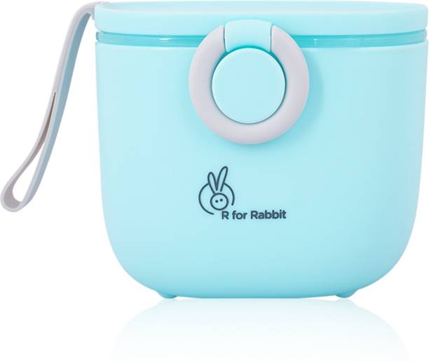 R for Rabbit First Feed Box for Baby, Kids Milk Powder Box Multi-Functional 210g Blue  - BPA Free PP