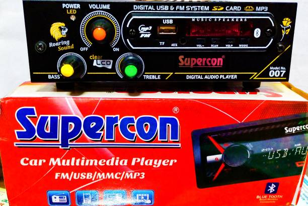 SUPERCON SN-02Bluetooth Multimedia Speaker With Remote Supports AUX, USB & SD Card,AC-DC Fm Radio FM Radio (Multicolor) FM Radio