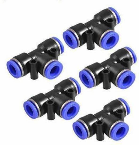 Auro Sports Plastic Pipe Air Tube Fittings Jointer OD 10 Mm -Pack Of 5 3-Way Tee Pipe Joint