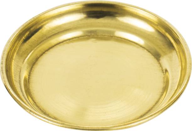 स्पिलबॉक्स Brass Deepak Diya Oil Lamp plate for Home Temple Puja Articles Decor Gifts सेक्शन्ड प्लेट