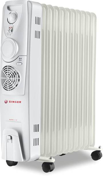 Singer 2900 Watts Oil Filled PTC Fan Room Heater OFR 11-Fin 2900 Watts Oil Filled PTC Fan Room Heater (White) Fan Room Heater
