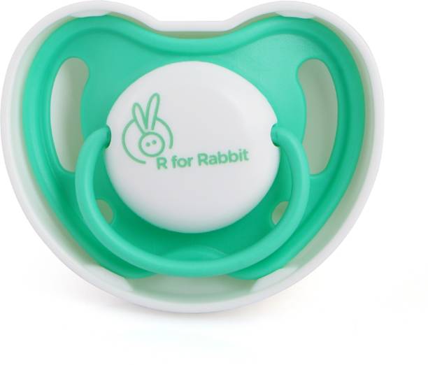 R for Rabbit Baby Apple Pacifier Ultra Light Soft Silicone Nipple, Orthodontic Design, BPA-Free for Kids of 6 Months + Soother