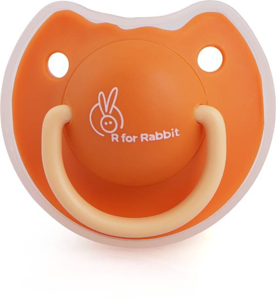 R for Rabbit Tusky Pacifier Ultra Light Soft Silicone Nipple, Orthodontic Design, BPA-Free for Kids of 6 Months + Soother