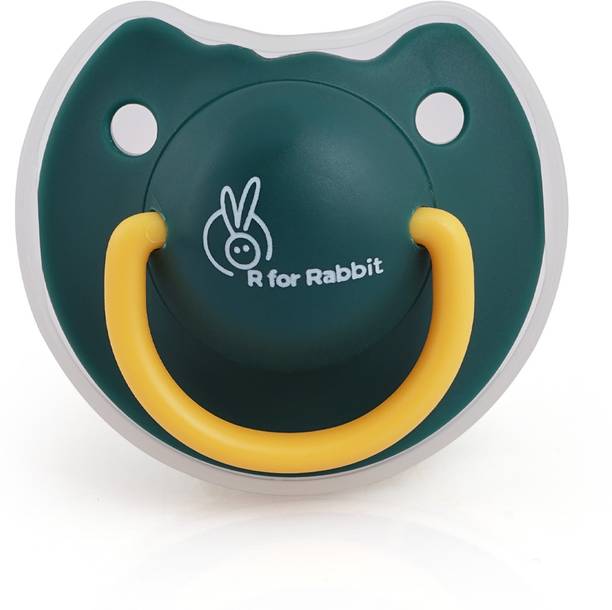 R for Rabbit Baby Tusky Pacifier Ultra Light Soft Silicone Nipple, Orthodontic Design, BPA-Free for Kids of 6 Months + Soother