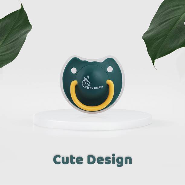 R for Rabbit BPA Free Orthodontic Soft Silicone Soother/ Pacifier for Babies, Medium 6 Months+, Green Soother