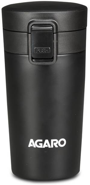 AGARO Elite Stainless Steel ,Hot and Cold Upto 3hrs, (Black) 300 ml Flask