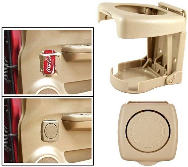 carfrill Car Cup Holder, Car Seat Seam Wedge Cup Holder, Cell Phone Holder, Food Drink Bottle Mount Stand, Car Valet Storage Organizer Multifunction for Maruti Suzuki Celerio (Beige) Car Bottle Holder