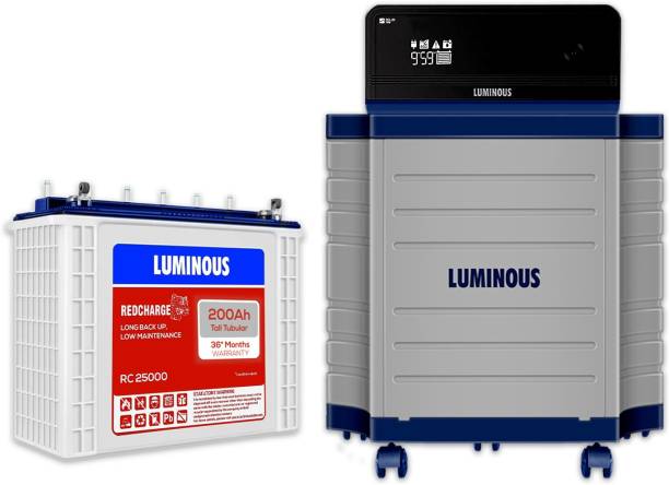LUMINOUS RC 25000 with Trolley Zelio+1100 Tubular Inverter Battery