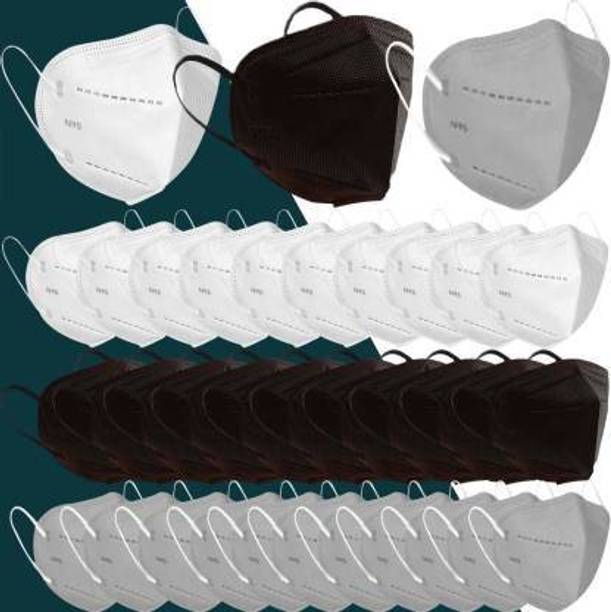 Wellstar NM-COMBO-1 100% Certified N95 5 Layer Anti Pollution, Anti- Bacterial, Anti--Virus, Reusable, Washable, foldable respiratory face mask with Adjustable Nose Clip And Stretchable Strap for men & women (Multicolor, Free Size, Pack of 30) NM-COMBO-1 100% Certified N95 5 Layer Anti Pollution, Anti- Bacterial, Anti--Virus, Reusable, Washable, foldable respiratory face mask with Adjustable Nose Clip And Stretchable Strap for men & women (Multicolor, Free Size, Pack of 30) Non-Washable, Water Resistant