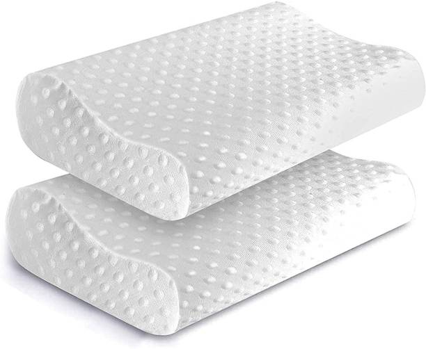 manshav Memory Foam Solid Orthopaedic Pillow Pack of 2