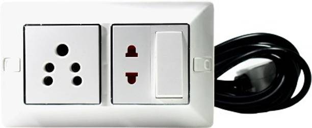 जेलेक्ट्रिकल्स One Five Pin Socket and one Two Pin Socket Extension Board 2 सॉकेट सर्ज रक्षक