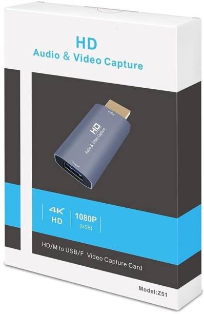 Tobo 4k Audio Video Capture Card Compatible 4K/60HZ Audio Video Grabber Record Box for Mak-buk PS5 Camera Laptopp (Video Capture Z51) 1920 inch Blu-ray Player