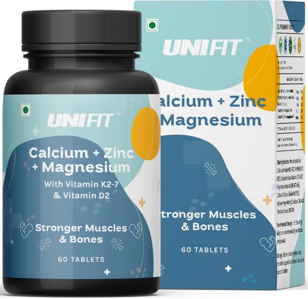Unifit Calcium Tablets 1000mg, Magnesium Zinc &amp; Vitamin D2 for Bone Health Men &amp; Women