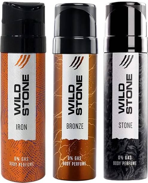 Wild Stone Iron, Bronze and Stone Perfume Body Spray  -  For Men