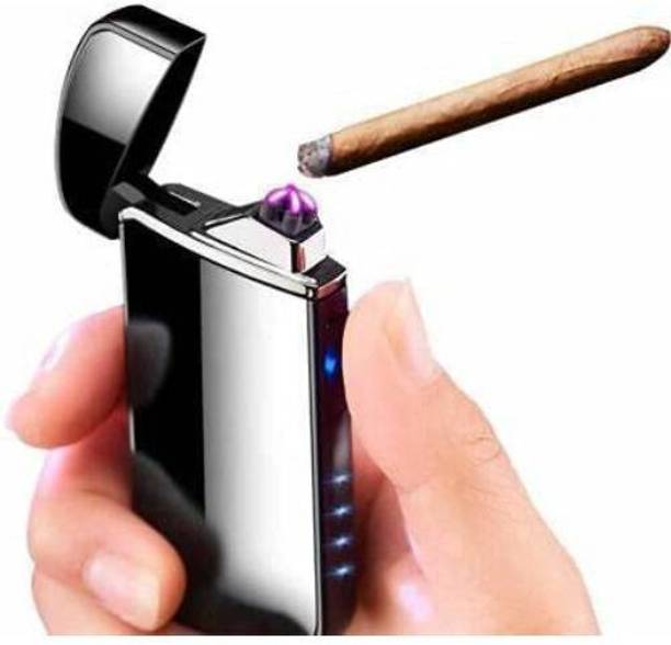 SYARA USG_414D_Arc Cigarette Lighter ||Perfect Gifting For Cigarette Lovers Waterproof Rechargeable Electric Lighter||Battery Indication Touch Screen Sensor Lighter||Eco Friendly ||Unique USB||Cigarette Lighter|| Pocket Friendly|| Size Compact|| USG_414D_Arc Cigarette Lighter ||Perfect Gifting For Cigarette Lovers Waterproof Rechargeable Electric Lighter||Battery Indication Touch Screen Sensor Lighter||Eco Friendly ||Unique USB||Cigarette Lighter|| Pocket Friendly|| Size Compact|| Cigarette Lighter