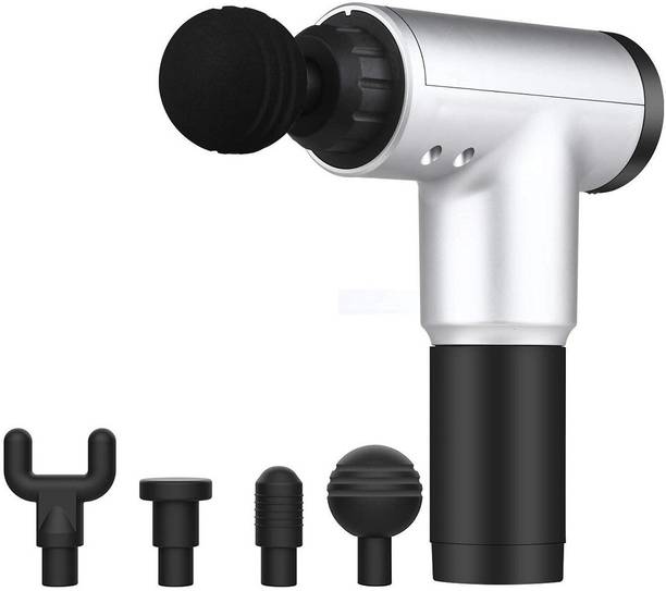 domnikyas Facial 58 Facial Massage Gun Portable Vibration Muscle Body Machine with 4 Heads & 6 Adjustable Speed Vibrator for Neck, Leg, Hand & Back Massager Facial Massage Massager (Grey) Facial Gun Portable Vibration Muscle Body Massager with 4 Heads & 6 Adjustable Speed Vibrator for Neck, Leg, Hand & Back Massager Massager