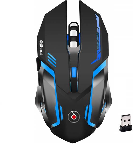 Offbeat RIPJAW 2.4Ghz Rechargeable Wireless Gaming Mouse - 7D Buttons, DPI : 1600,2400,3200, Mice for PC Laptop (Light Weight) Wireless Laser  Gaming Mouse