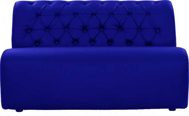 Amey Leatherette 3 + 1 + 1 Blue Sofa Set