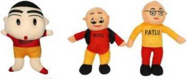KPN Combo of very Stylish Plush and Adorable Motu Patlu And Shinchan Combo Of 2 For Kids, Gift & Decoration (Teddy Bear) - 30 cm  - 30 cm