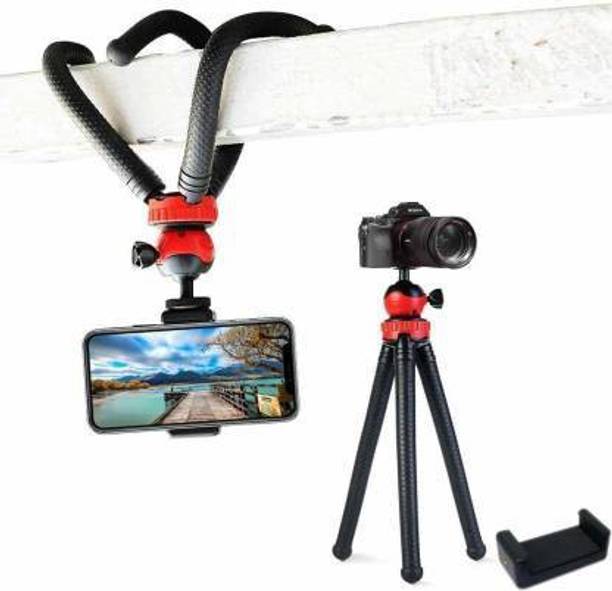 Ancestors Flexible Foldable 12" Inch Ball Head Snake Tripod Extra Thick & Strong for All Smartphone,Action & DSLR Camera's for Photography, Video Recording Tiktok Vlog etc ( SNAKE TRIPOD | HOLDER CLIP ) Tripod