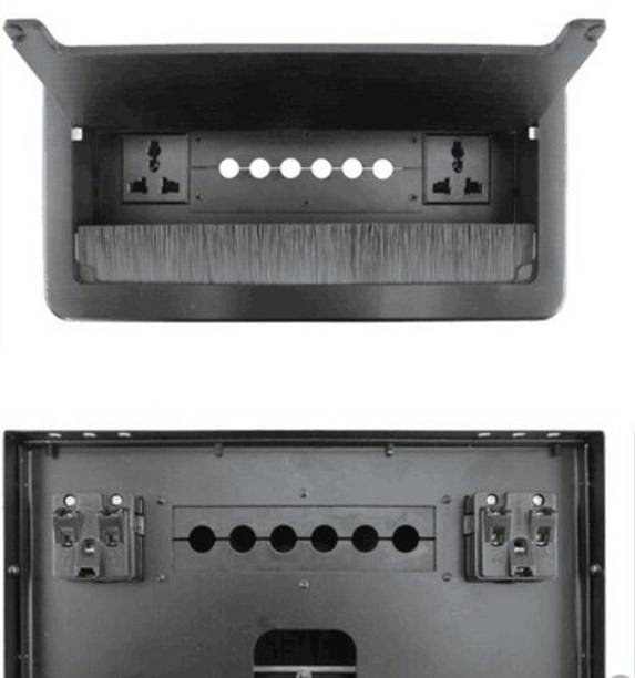 techut Pop up box cable cubby with 2 power socket & 6 cable hole Media Streaming Device