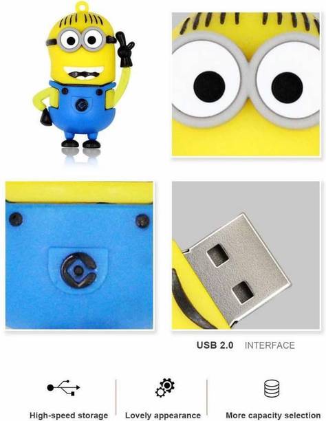 Etzin 30 Mbps Flash Drive USB Flash Disk Memory Stick Thumb Pen Creative Pen Drive (Yellow) Access Point