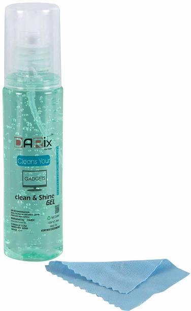mollie Darix Cleaning Spray Gel Includes Cloth for Computers, Laptops, Mobiles, iPad Screens Camera Lens Glasses Sunglasses TV Screens LED LCD Screens (100ml) (Pack Of 2)