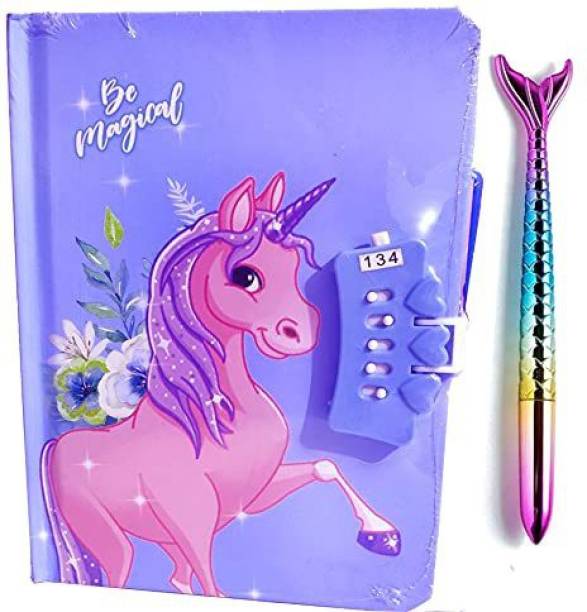 HornFlow Unicorn A5 Diary Unruled 140 Pages