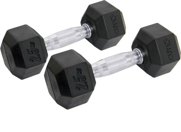 LCARNO pro Hexa Dumbells with enhanced rubber finish Fixed Weight Dumbbell