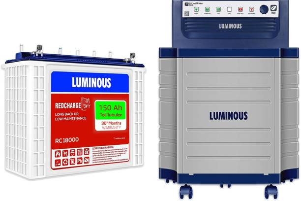 LUMINOUS Eco Watt Neo 1050 Inverter_RC 18000Battery_Trolley Tubular Inverter Battery