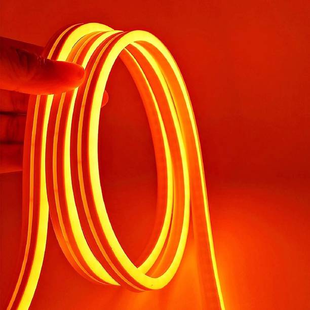 Online Generation LED Neon Light Rope, Waterproof Outdoor Flexible Light with Connector, 120LED/M Silicone Light for Diwali, Christmas, Indoor Outdoor Decoration (Orange) (5 Meter) Chain Silicone Light Hanging Chain Rod