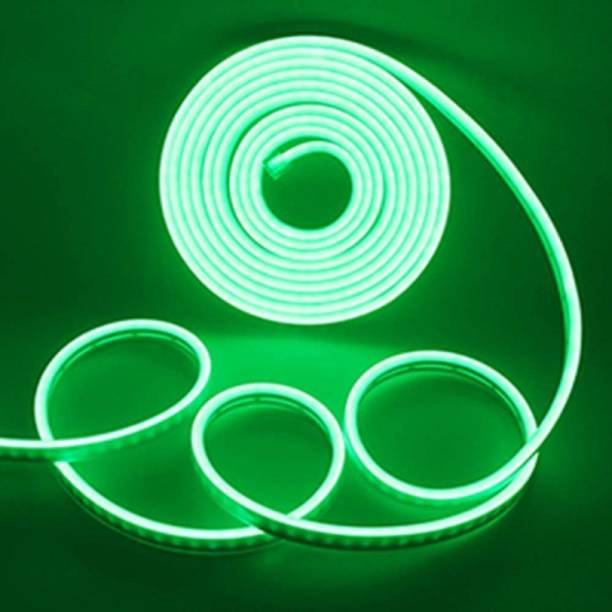 Online Generation LED Neon Light Rope, Waterproof Outdoor Flexible Light with Connector, 120LED/M Silicone Light for Diwali, Christmas, Indoor Outdoor Decoration (Green) (5 Meter) Chain Silicone Light Hanging Chain Rod