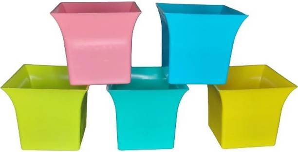 AGAMI Decorative Square Shape Uber Planters Indoor and Outdoor Pots for Balcony Plants, Home gardening, office Plants, Flower Pots and Plants indoor and outdoor Plant Container Set