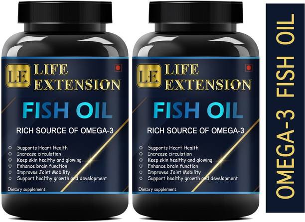 Life Extension Fish Oil (Triple Strength) With 1000Mg Omega 3(120 Capsules)