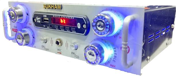 SUKHAM Amplifier 4440 Double IC DJ Amplifier, LED Lights Knobs 160 W AV Power Amplifier