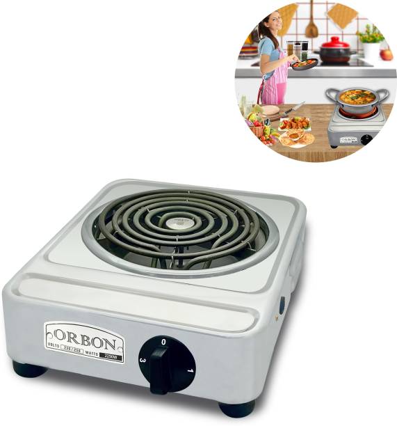 Orbon Bangalore Deluxe Heavy Duty Commercial 2250 Watts Electric Coil Cooking Stove | Electric Cooking Heater | Induction Cooktop | G Coil Radiant Hot Plate Cooking Stove | Electric Food Warmer | Electric Gas Stove Chulha | Works With All Cookwares Electric Cooking Heater