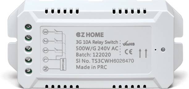 TATA POWER EZ HOME Wifi Smart Switch Convertor, 10A 3 Channel Retrofittable, Track Power Usage Smart Switch